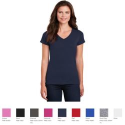 Gildan Ladies Heavy Cotton 100% Cotton V-Neck T-Shirt