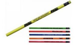 Fluorescent Pencil w/ Matching Neon Eraser (Spot Color)