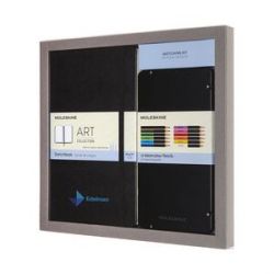 Moleskine Coloring Kit - Sketchbook and Watercolor Pencils - Black