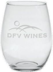 21 Oz. Stemless White Wine Glass - Etched