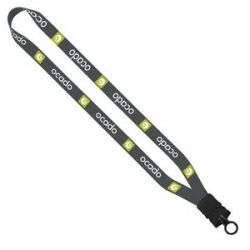 3/4" Polyester Dye Sublimated Lanyard w/ Plastic Snap Buckle Release & O-Ring