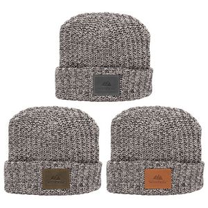 Milliner Cuffed Knit Beanie w/Leather Patch